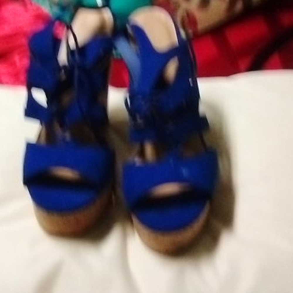 Blue Bamboo high heels